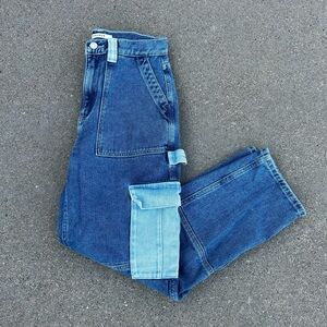 Women’s two toned Pacsun high waisted carpenter pants